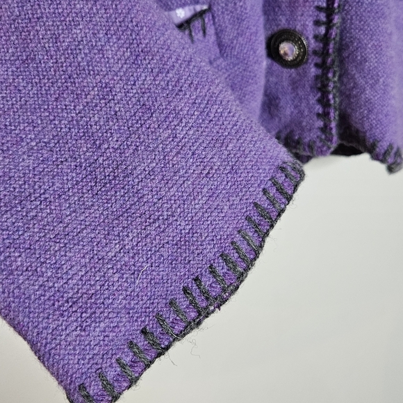 Purple cardigan wool Giesswein - Picture 7 of 12
